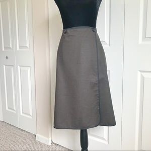 Piazza Sempione Wool Brown Skirt